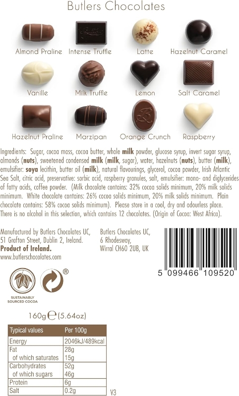 Butlers The Chocolate Box 160g (12 Chocs)