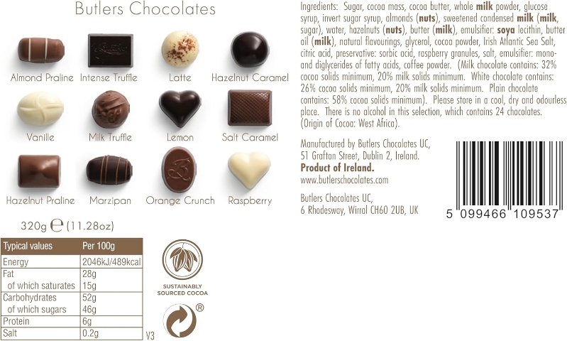 Butlers The Chocolate Box 320g (24 chocs)