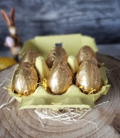 Caramello Eggs in Eggbox