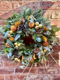FESTIVE WREATH   Luxury Orange