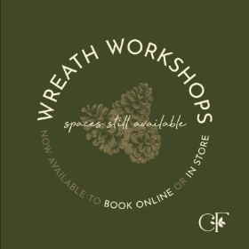 Sat 2nd DEC 6.30pm Festive Wreath Workshop